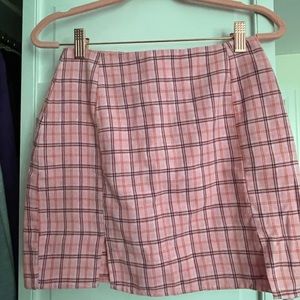 Pink Plaid Shein skirt